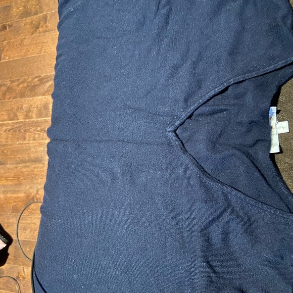 Women’s Navy V-Neck Sweater - Picture 2 of 2